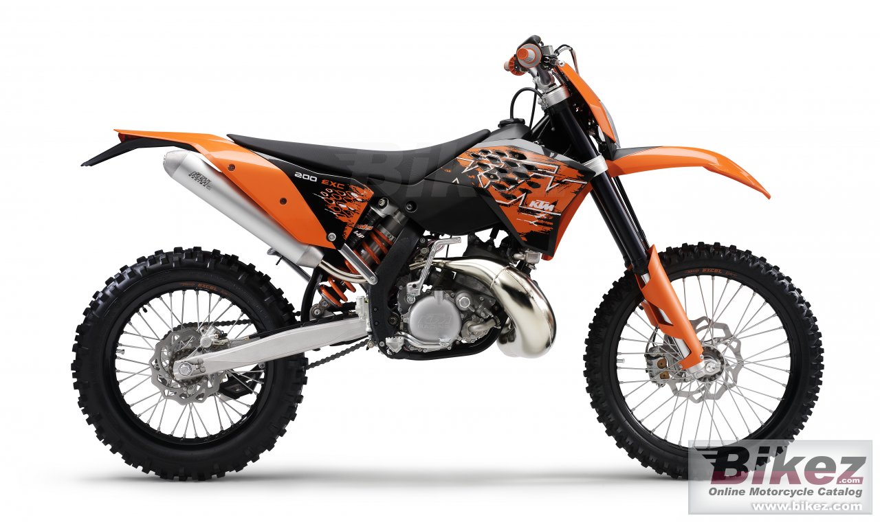 Big KTM 200 exc picture and wallpaper from Bikez.com